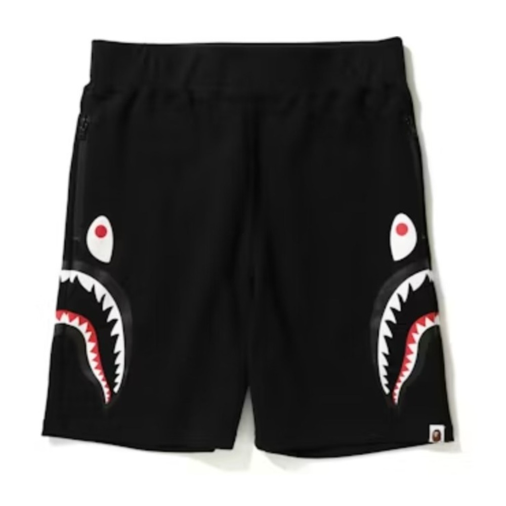 BAPE Shark Sweat Shorts Black XXL‎ WGM A Bathing Ape Rare Streetwear 2XL